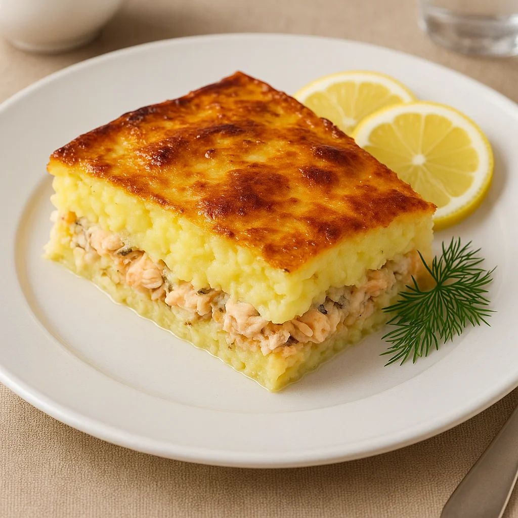 Шведский рыбный пирог с картофелем