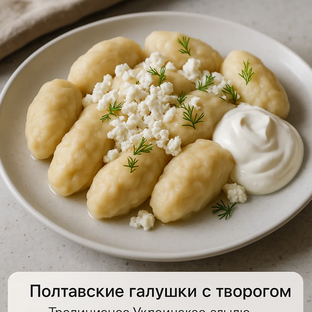 Полтавские галушки с творогом