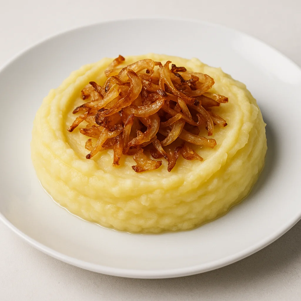 Картофельное пюре с жареным луком