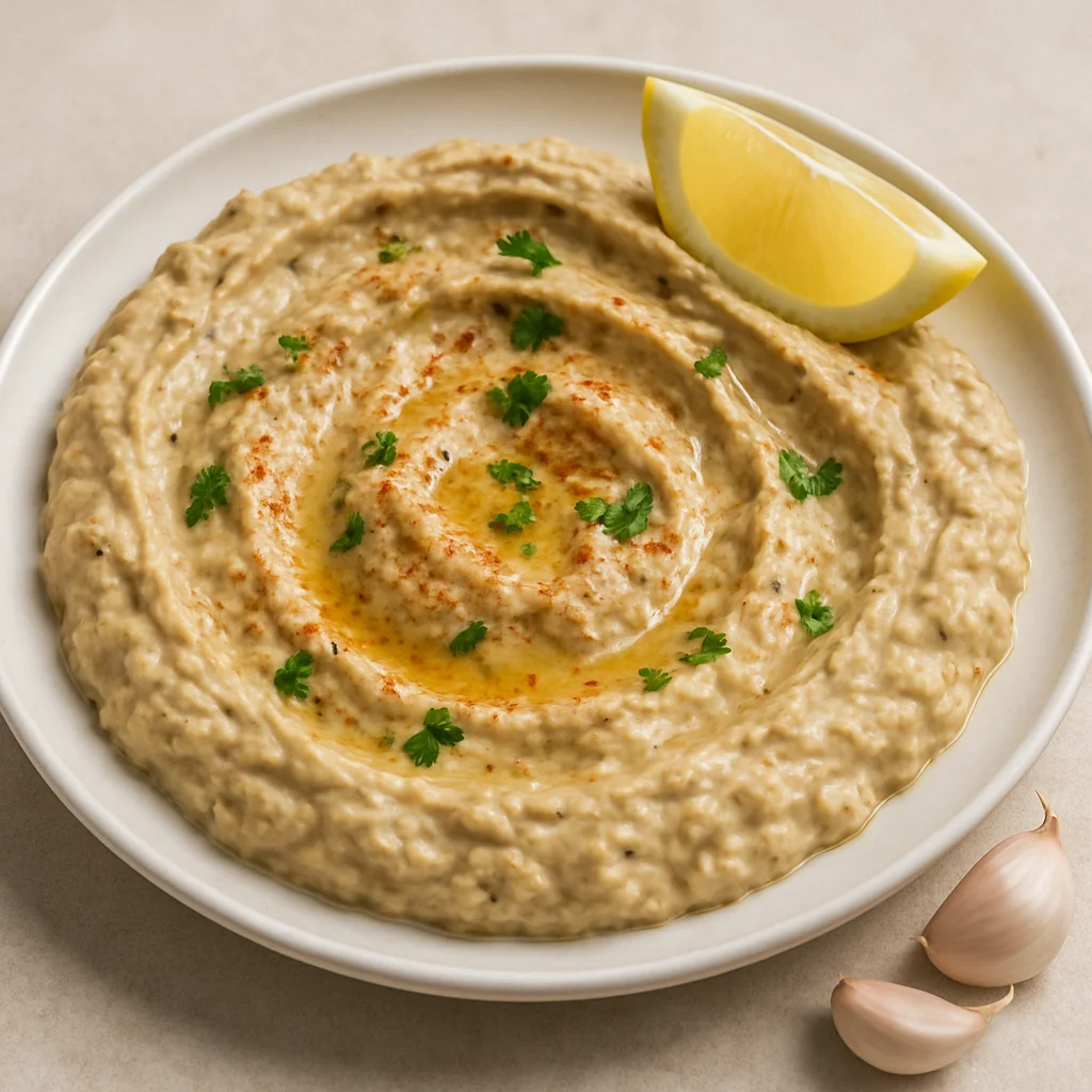 Бабагануш с лимоном и чесноком
