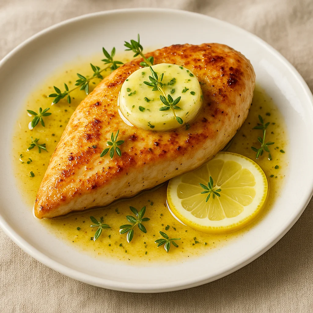 Куриная грудка с лимонным маслом и тимьяном