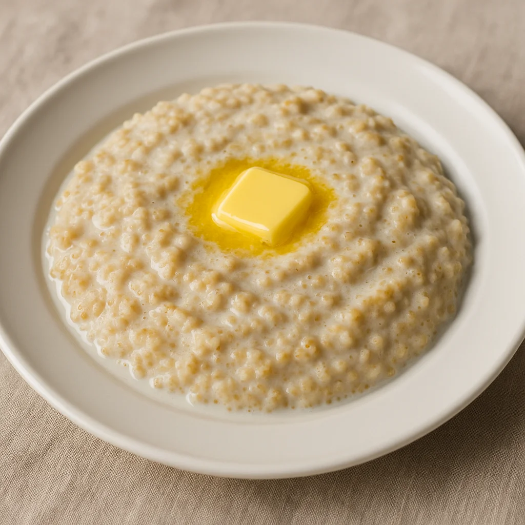 Ирландская овсяная каша с маслом и молоком