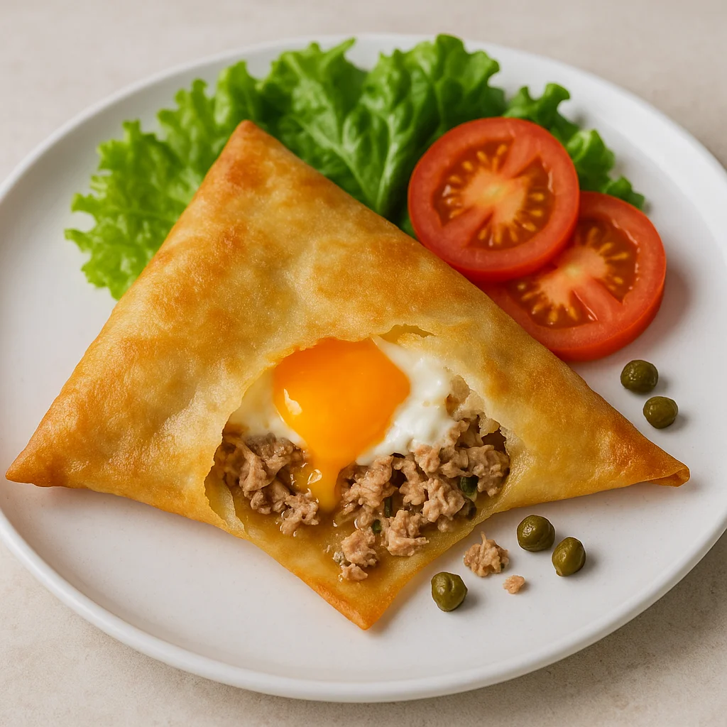 Брик с тунцом и яйцом