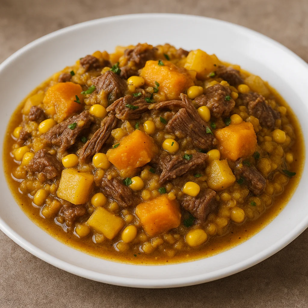Чаркикан с говядиной и кукурузой
