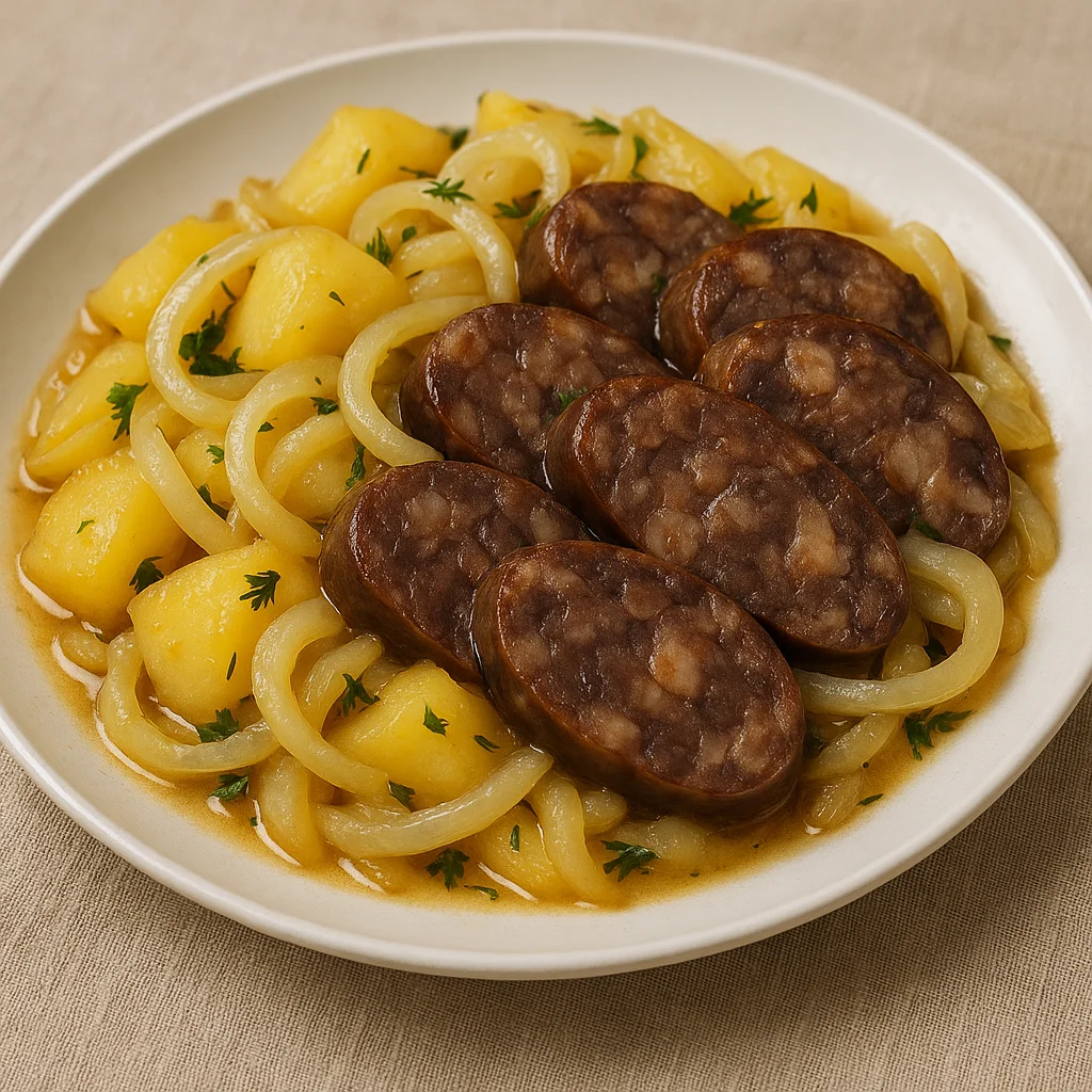 Казы с луком и картофелем