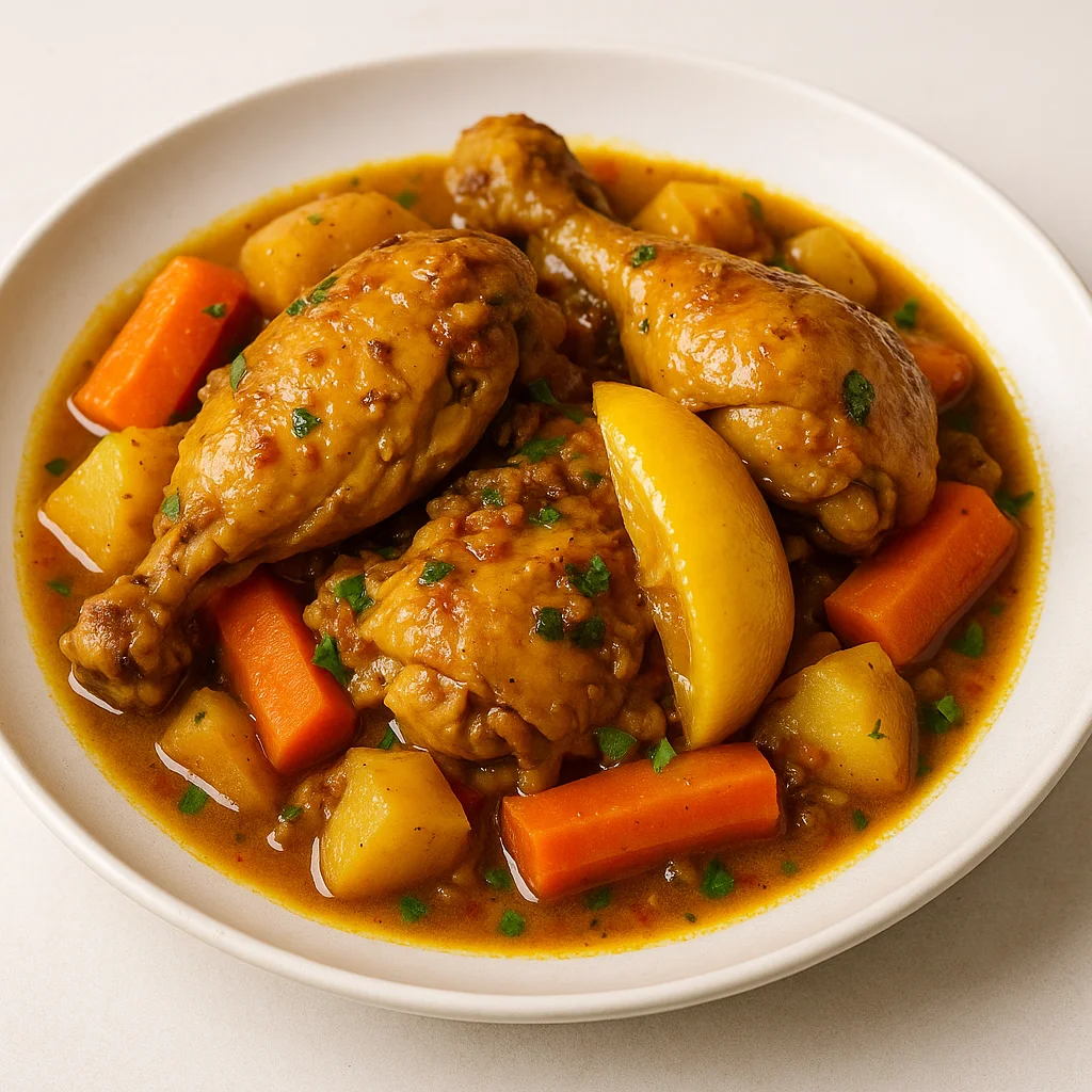 Марокканский тажин с курицей и лимоном