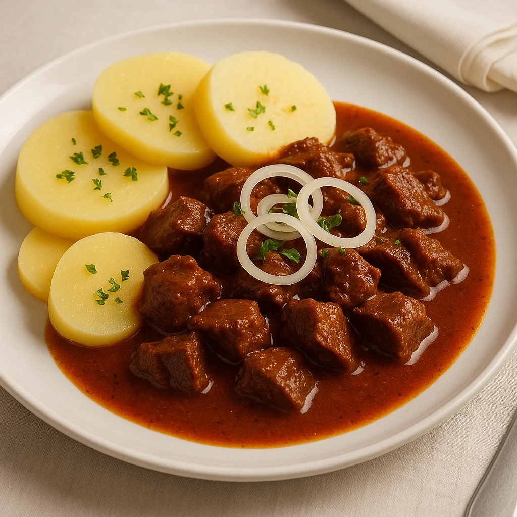 Гуляш по-чешски с картофелем