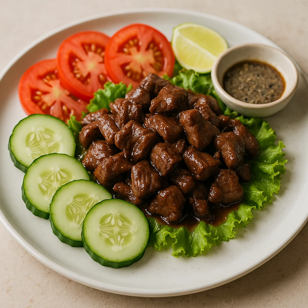 Лок Лак - камбоджийская жареная говядина с овощами