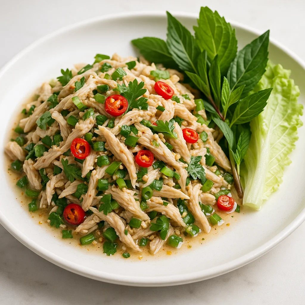 Лаап гай — лаосский острый салат с курицей