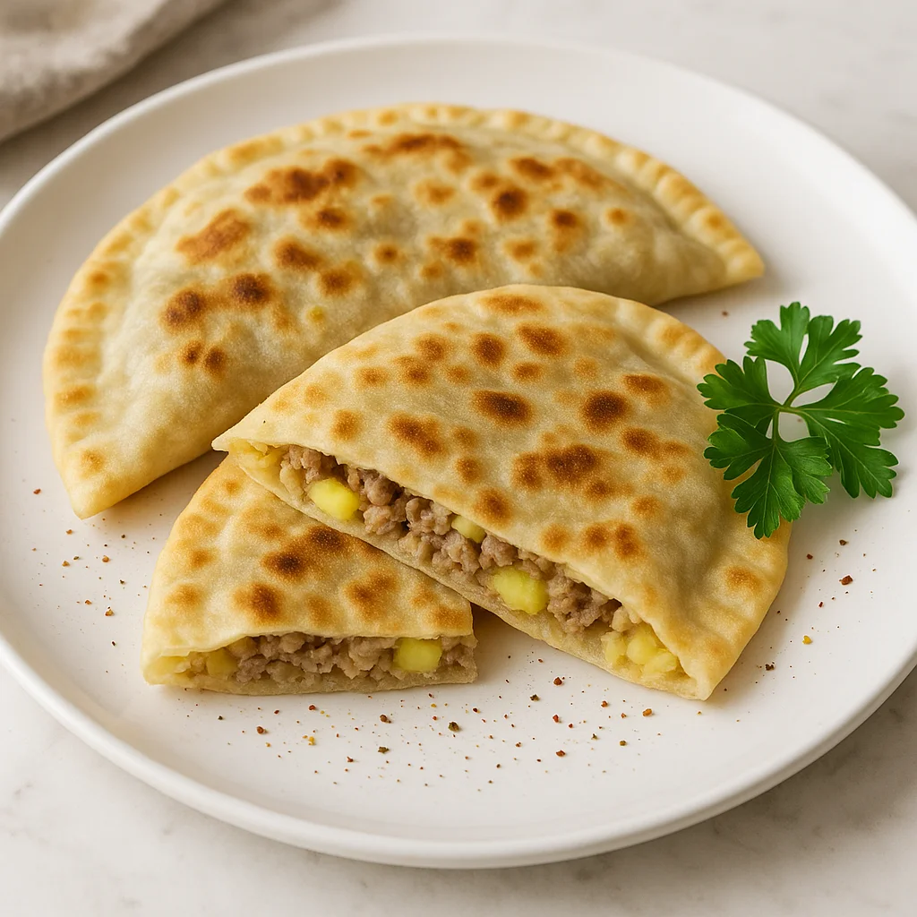 Кутаб с мясом и картофелем