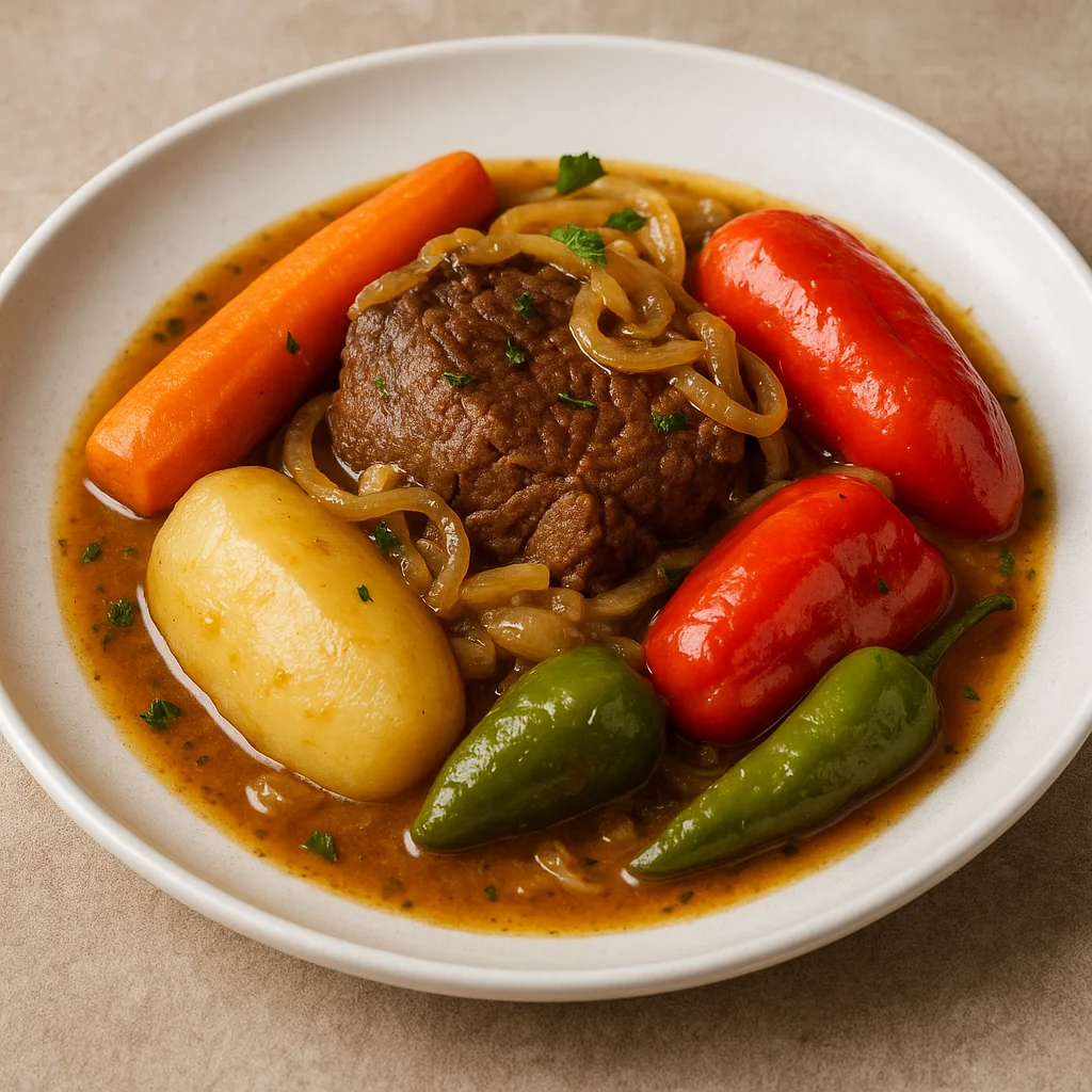 Йасса с говядиной и овощами
