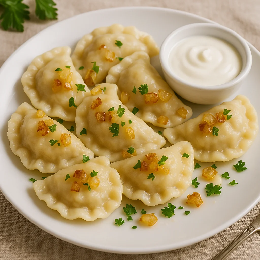 Варенички с картофелем и луком